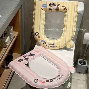 3可爱卡通马桶垫春夏可擦洗马桶圈家用卫生间坐便器垫子四季马桶