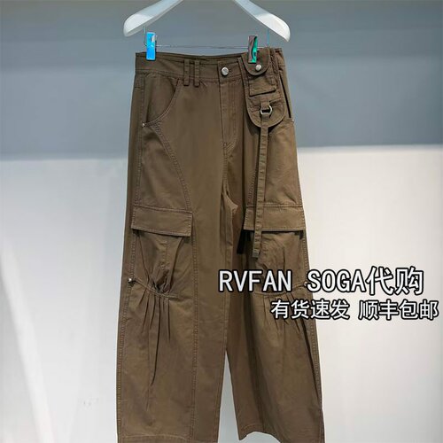 REVANYAYA芮范雅2026春季新款工装风阔腿休闲裤女长裤子R11301401