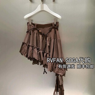 REVANYAYA芮范雅2026夏季新款复古高腰镂空半身裙女短裙R31503018