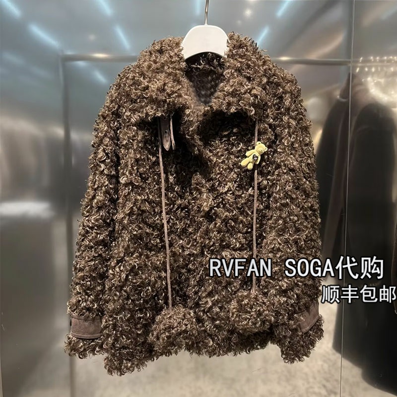 REVANYAYA芮范雅2025冬季新款休闲保暖羊羔毛外套女大衣R90110189