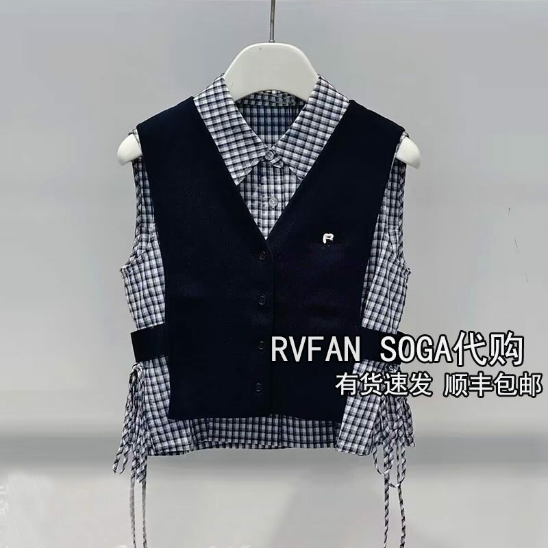 REVANYAYA芮范雅2026夏新款可拆卸两件套衬衫女无袖上衣R70901022