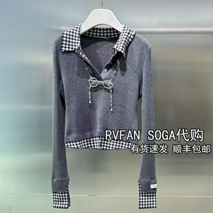 POLO领假两件针织衫 女毛衣R10601427 新款 REVANYAYA芮范雅2026春季