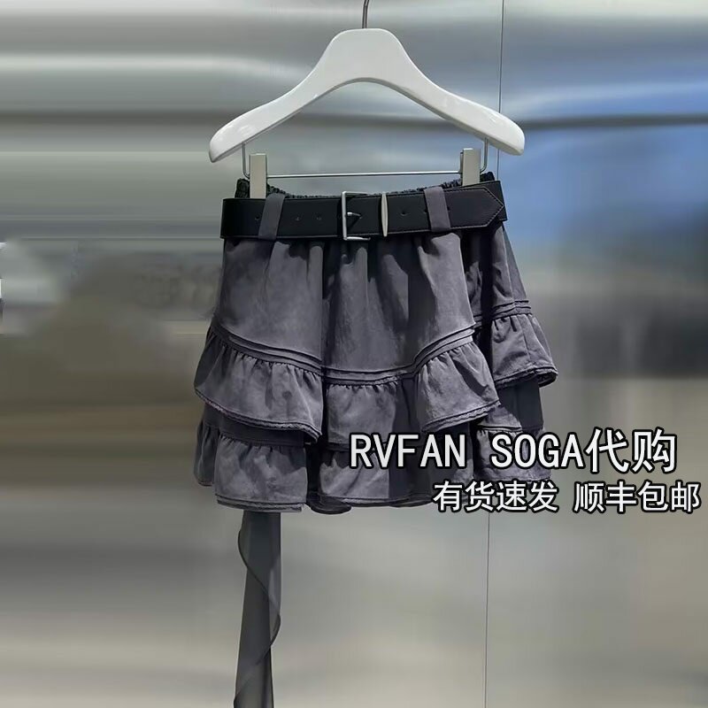 REVANYAYA芮范雅2026夏季款可拆卸飘带半身裙女小众短裙R71501514