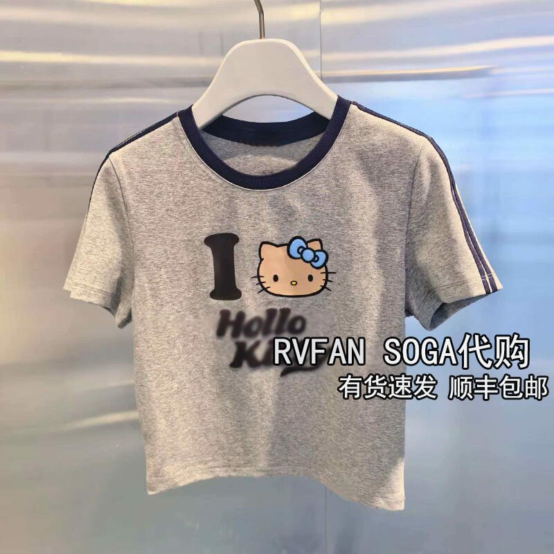 REVANYAYA芮范雅2026夏季新款小个子短款T恤女小众上衣R31001056