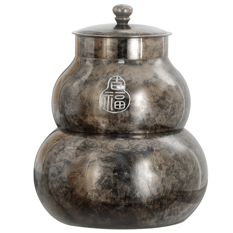 斑锡龙锡罐复古静善者纯锡茶叶罐