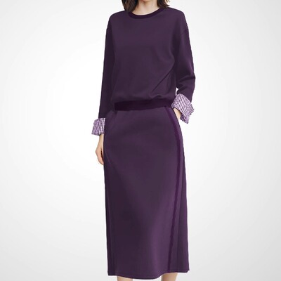 拼色别致休闲卫衣套装