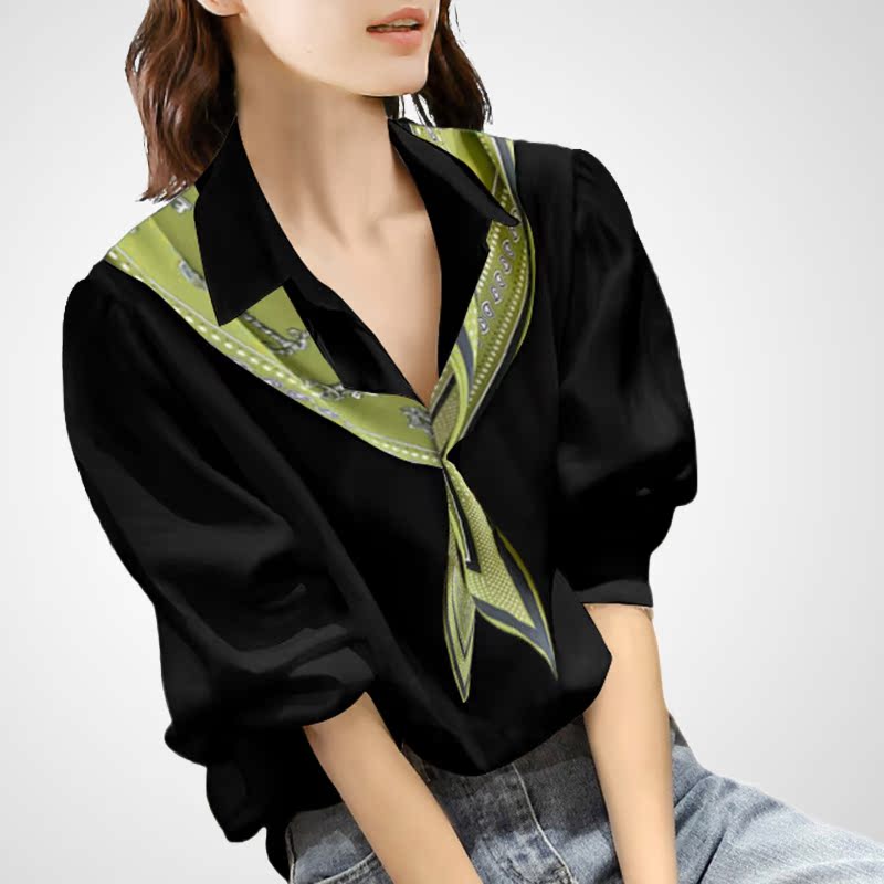 法式白色洋气设计感衬衫女2025年夏装新款独特别致减龄雪纺小衫潮