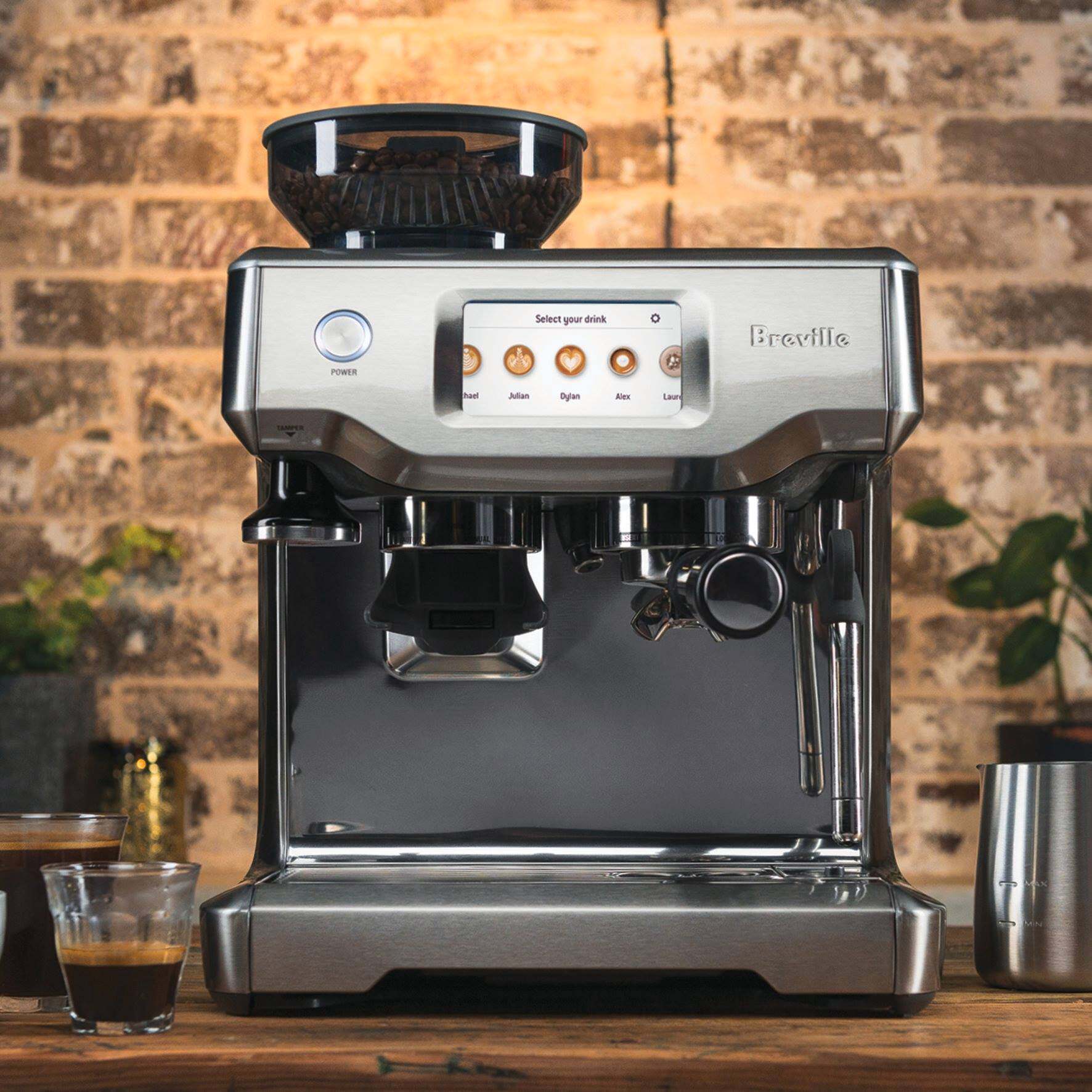 Breville/铂富 BES880澳大利亚铂富半自动咖啡机一体磨豆触摸屏