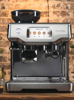 Breville/铂富 BES880澳大利亚铂富半自动咖啡机一体磨豆触摸屏