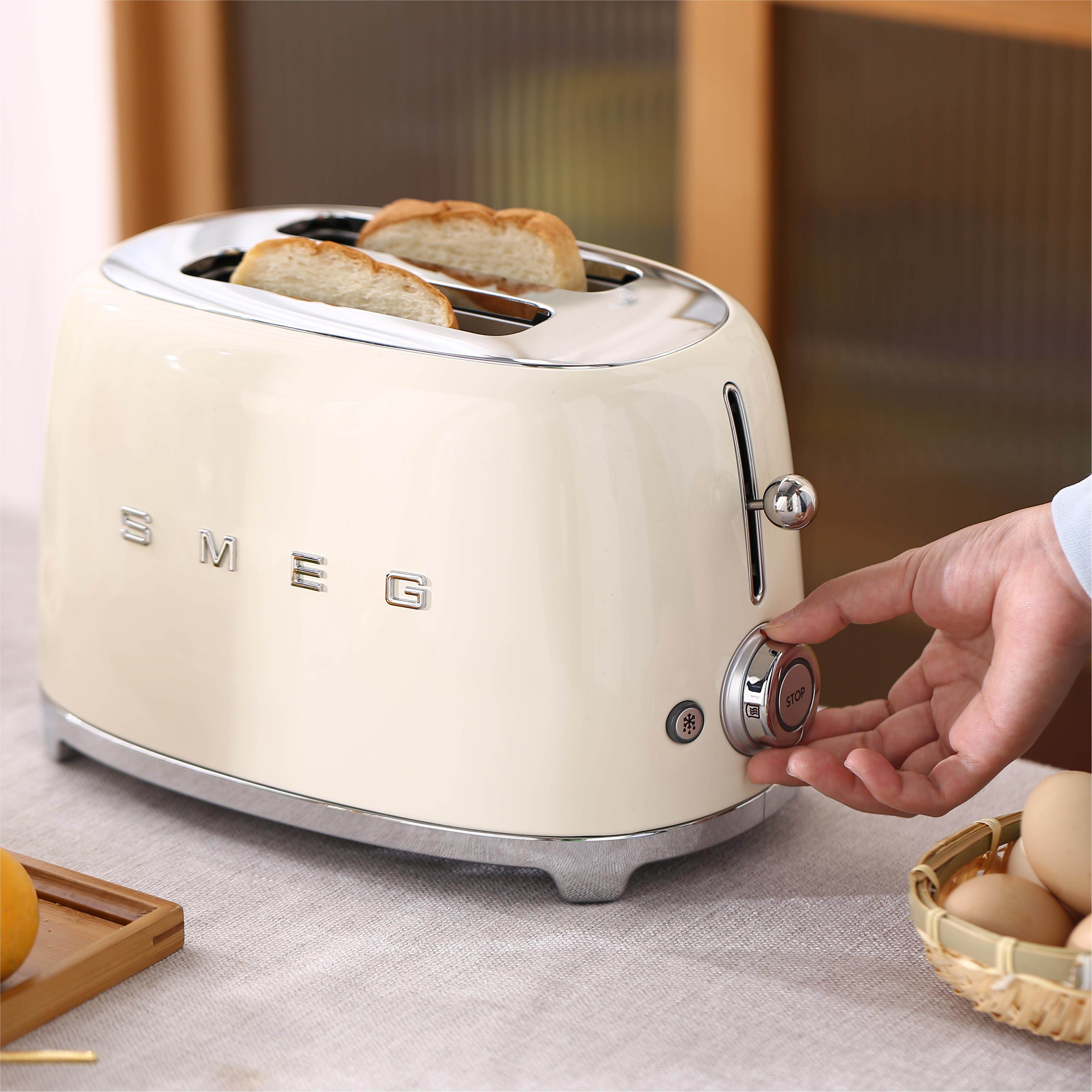 SMEG斯麦格烤面包机EU欧洲进口TSF01吐司机多士炉304不锈钢防尘盖