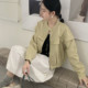 美式 复古荷叶边机车服立领夹克 超软蛋白皮外套女2026春小个子短款