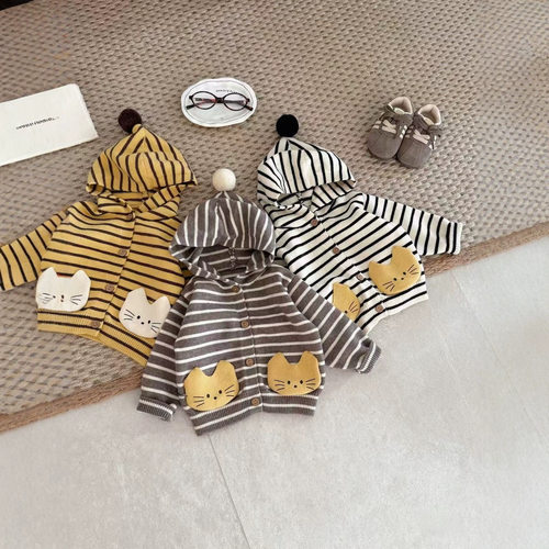 小五班原创网红婴儿衣服秋小开衫连帽婴幼儿外套小童上衣休闲2026