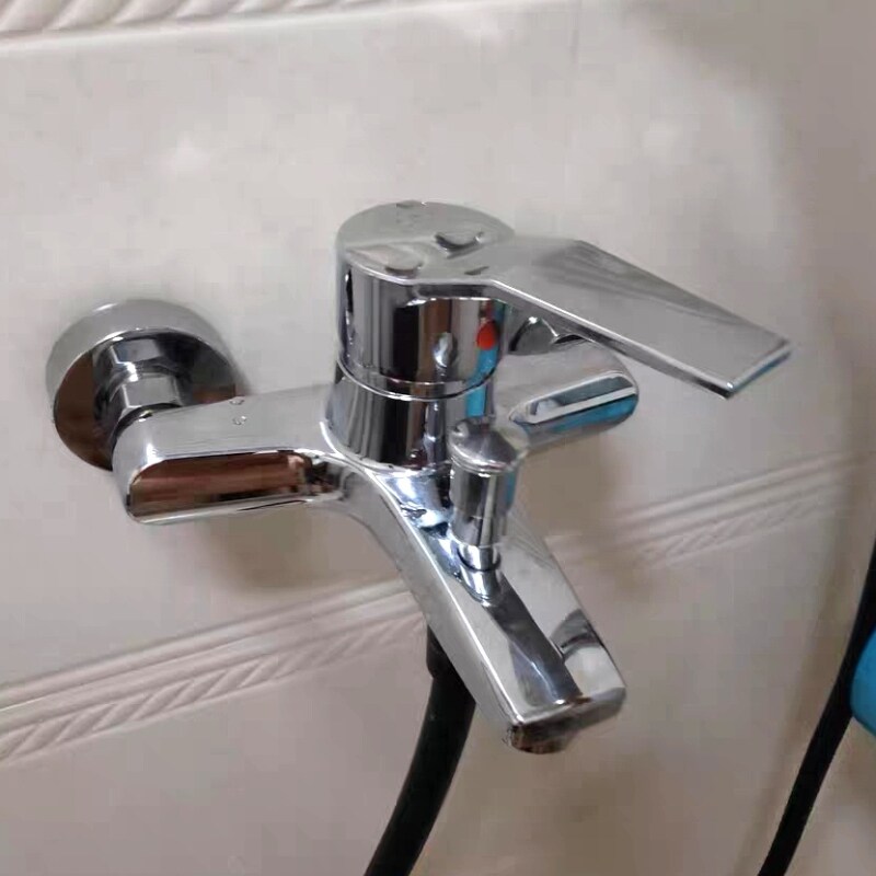 开关洗澡简易卫生间家用沐浴浴缸热水器全铜二合一淋浴浴室三联