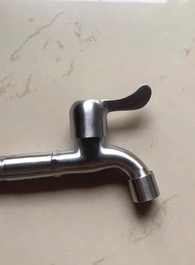 拖把池快开入墙式洗菜盆304单冷4分拉丝阳台家用不锈钢洗衣机水嘴