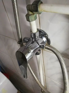 花洒水龙头带上水混合阀洗澡太阳能淋浴配件热水器明装老式冷热