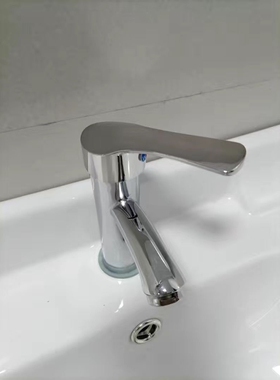 双管洗脸盆龙头冷热台盆冷暖面盆水龙头卫生间洗手单孔池铜卫