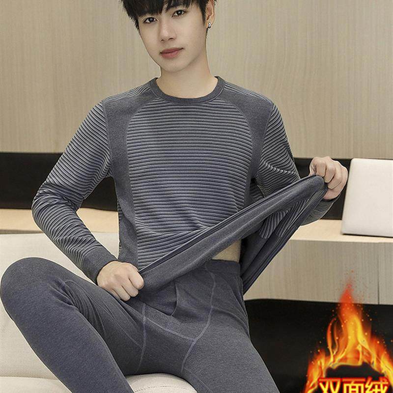 冬季高品质青少年男保暖套装大童学生条纹德绒发热保暖内衣套装男,女士内衣/男士内衣/家居服,保暖套装,淘宝优惠券,粉丝福利购,淘宝优惠卷