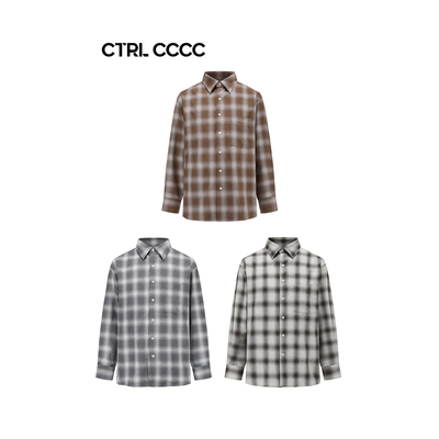 CTRL CCCC格子长袖衬衫