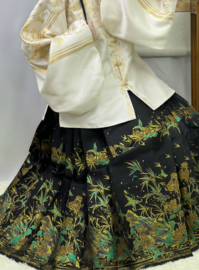 故里原创【春和景明】织金仿妆花马面裙明制汉服