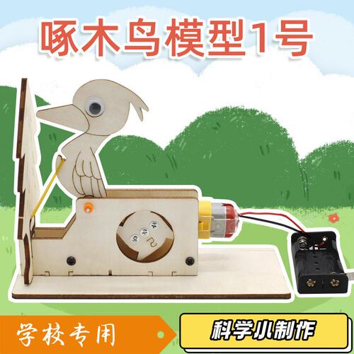 啄木鸟模型diy 科技小制作中小学生科学实验stem科教教具模型J16