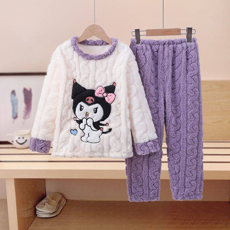 秋冬季2024新款女童保暖家居服可爱卡通中大童女孩法兰绒儿童套装,童装/婴儿装/亲子装,家居服套装,淘宝优惠券,粉丝福利购,淘宝优惠卷