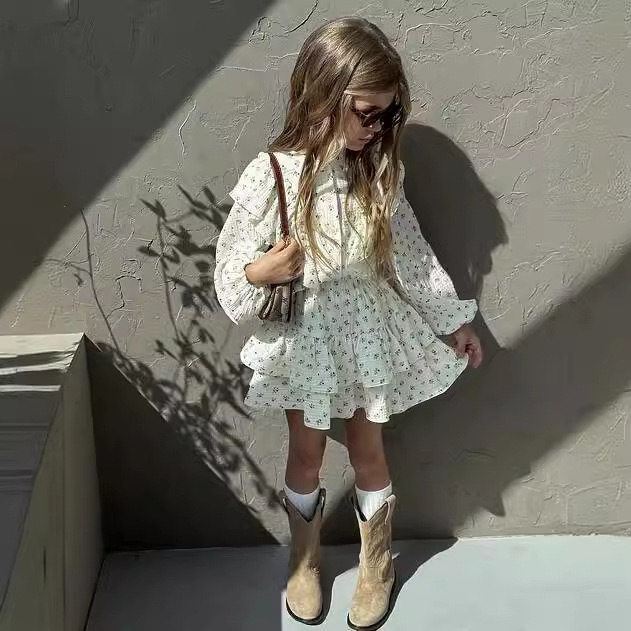 女童碎花棉麻套装INS新款春秋季花边衬衫+蛋糕半身裙儿童二件套装,童装/婴儿装/亲子装,衬衫,淘宝优惠券,粉丝福利购,淘宝优惠卷