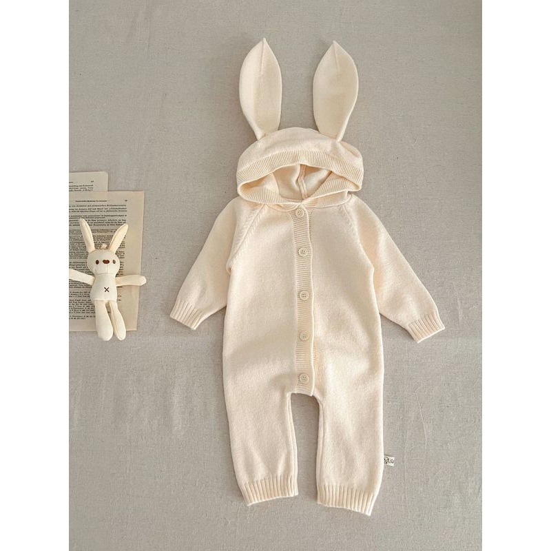 小兔子 韩版秋季新款婴儿连体衣男女空洋气可爱爬服时尚萌趣