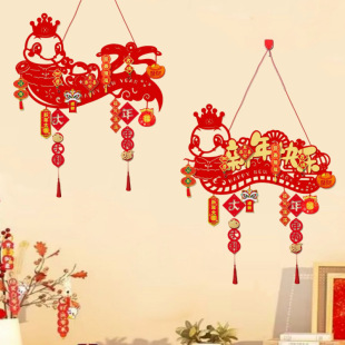 蛇年装饰生肖挂件2025新款新年客厅挂饰春节场景布置过年年货