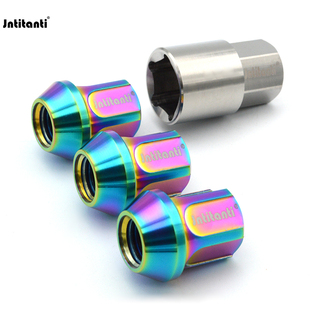 Jntitanti钛合金汽车改装 1.25 轮毂螺丝螺帽螺母防盗M12