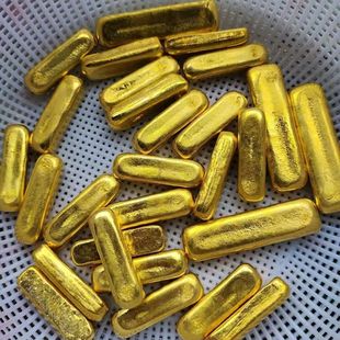 越南沙金金条火烧不变色融化不变色适合二次塑型100克左右一根