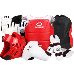 竞派跆拳道护具全套套装儿童五件套八件套成人男女护甲衣服送包