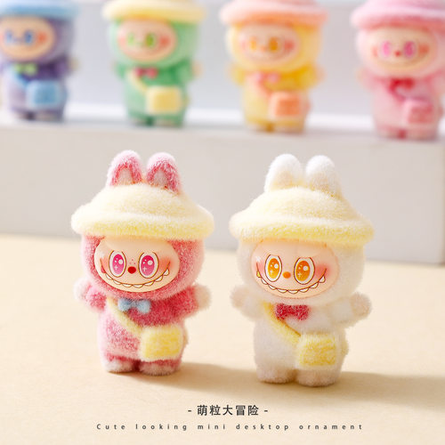 植绒挎包帽子小兔公仔装饰小摆件