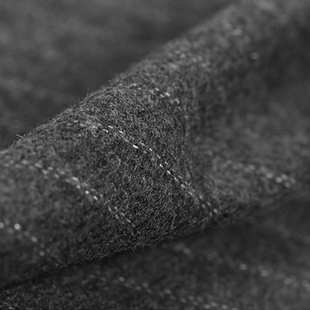 日产薄型灰白条纹羊毛呢布料秋冬高档服装面料裤料连衣裙服装布料