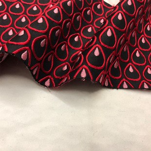 意产立体双面提花织锦缎织刺绣春秋高级时装服装面料进口裙子布料