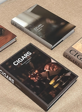 样板房CIGARS装饰极简雪茄摆件茶室书房桌面家居装饰品摆件道具书