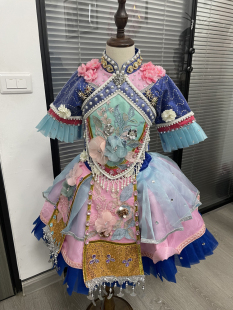 快乐阳光儿童演出服少数民族服女童独唱火旺旺赶月街彝族羌族白族