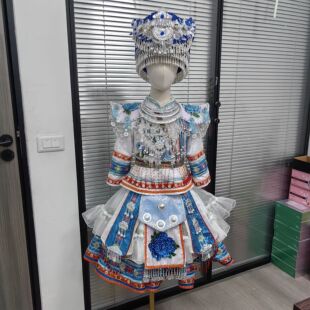 高端女童短款哈尼族撒尼族苗族景颇族彝族羌族土家族高山族演出服