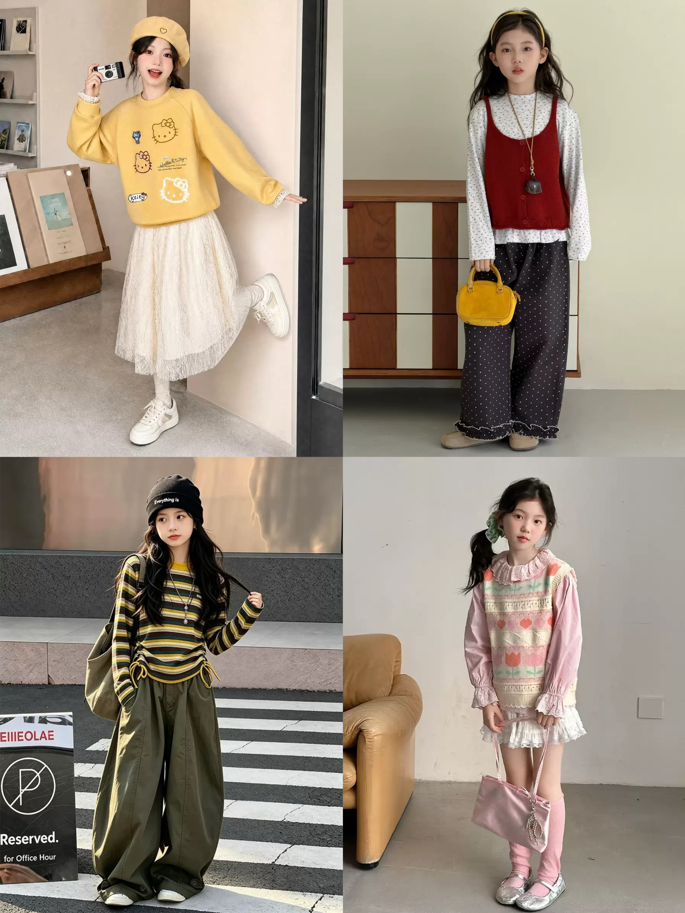 2026秋卫衣外套套装女中大童