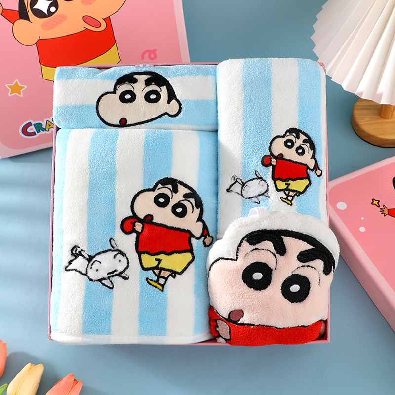 蜡笔小新浴巾礼盒送朋友伴手礼