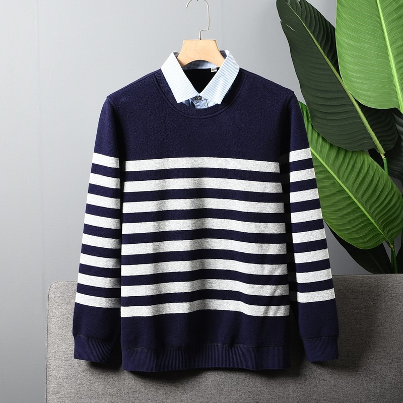 秋冬新品青年时尚休闲衬衫领加绒保暖假两件针织衫长袖T恤打底 潮,男装,针织衫/毛衣,淘宝优惠券,粉丝福利购,淘宝优惠卷