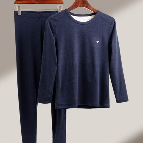 兴世界长袖休闲青年纯色内衣