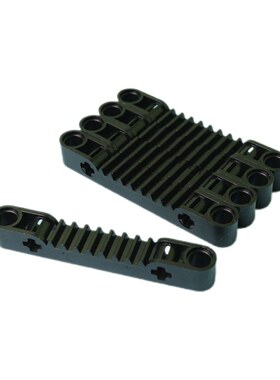 兼容某高小颗粒积木 87761 1x7 带轴栓孔 齿轮条架 国产积木 散件