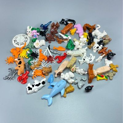 兼容乐高小颗粒动物积木长毛象剑齿虎麋鹿野猪羊狼熊鲨鱼恐龙玩具