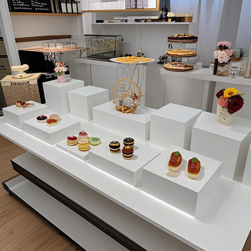 亚克力白色饰品展示盒摆件鲜花台