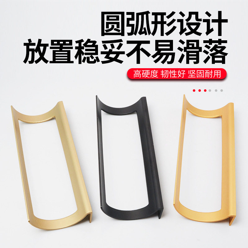 新款简约酒吧家用U型铝合金墙壁挂红酒瓶架展示架 悬挂葡萄酒瓶架