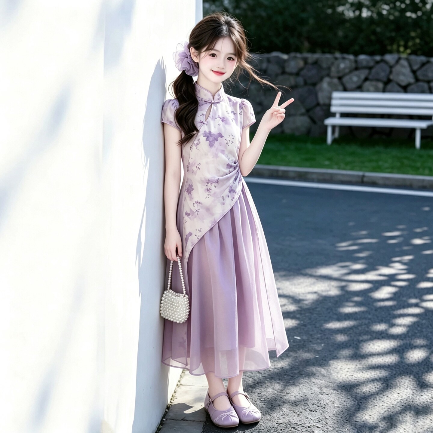 女童旗袍2026夏季新款儿童绝美国风旗袍连衣裙夏季生日裙子高级图片