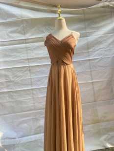 永生花芭蕾舞蹈吊带连衣裙现代舞裙飘逸长裙演出服成人舞台表演服