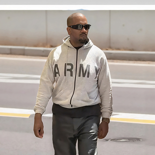 KANYE侃爷同款ARMY限定帽衫男女宽松休闲百搭拉链连帽卫衣外套