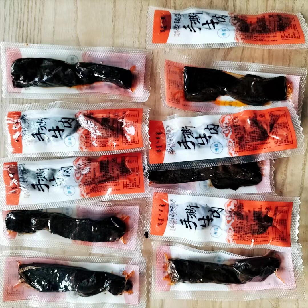 清真食品内蒙古手撕牛肉骄蒙牧源香辣孜然原味500克休闲零食