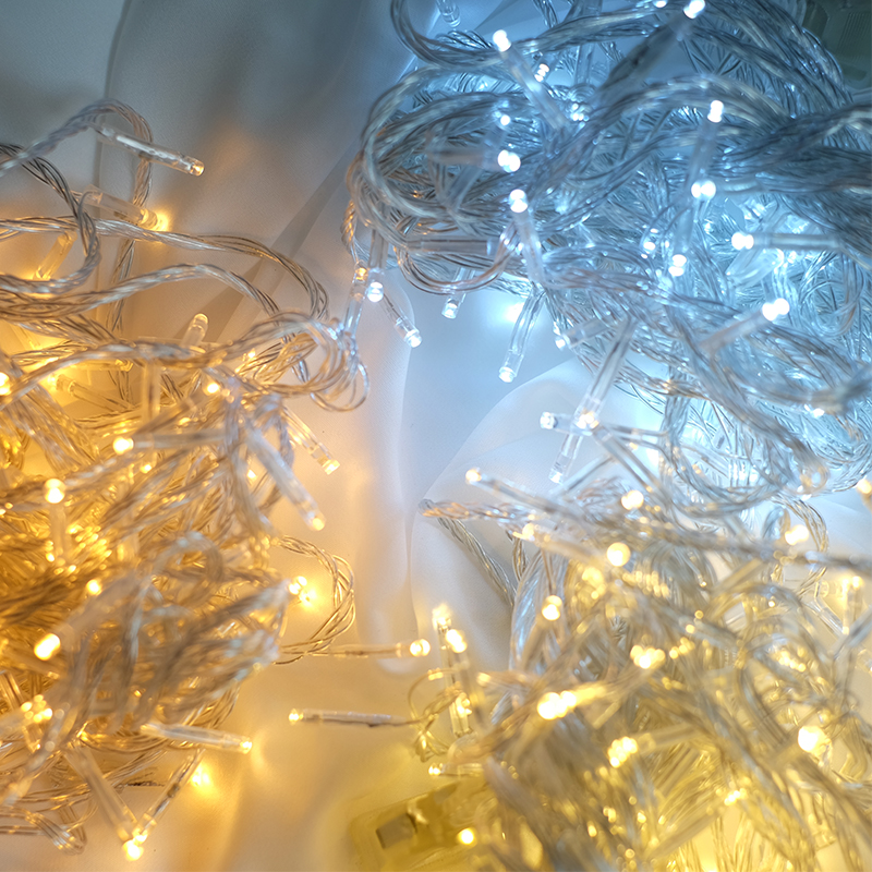 高亮度LED插电透明墨绿线装饰灯